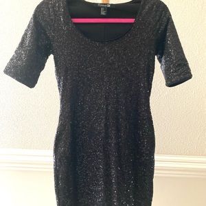 Little Black Sequin New Years Dress